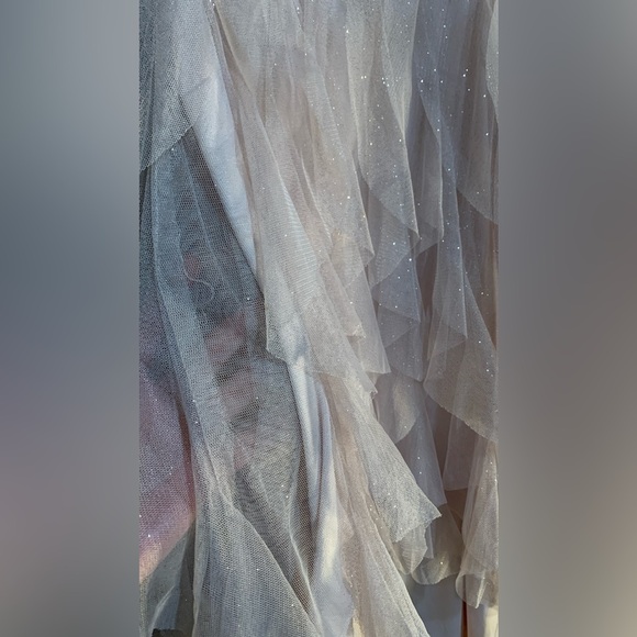 Strapless Formal Dress, size 9, sparkly off pink/champagne, cream color. - Picture 9 of 10